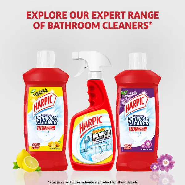 Harpic Disinfectant Bathroom Cleaner Liquid Lemon 1L JioMart