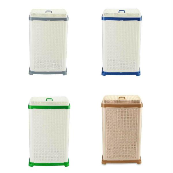 Fable Green Plastic Laundry Basket 50 L JioMart