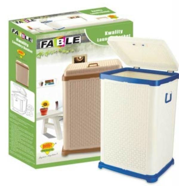 Fable Green Plastic Laundry Basket 50 L JioMart