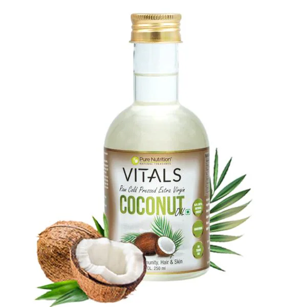 Pure Nutrition Vital Raw Cold Pressed Extra Virgin Coconut Oil for Hair &  Skin Pet Bottle - 250ml - JioMart