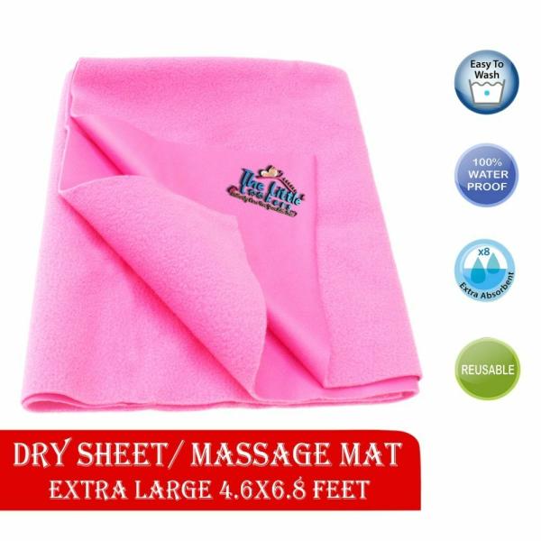 THE LITTLE LOOKERS Pink Extra Large Waterproof Bed Protector for Babies