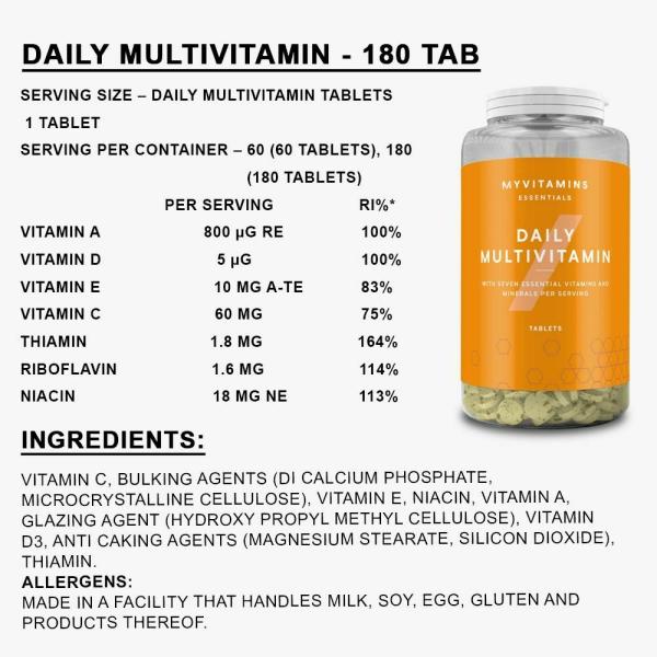Myprotein Daily Multivitamin, 180 Tablets JioMart