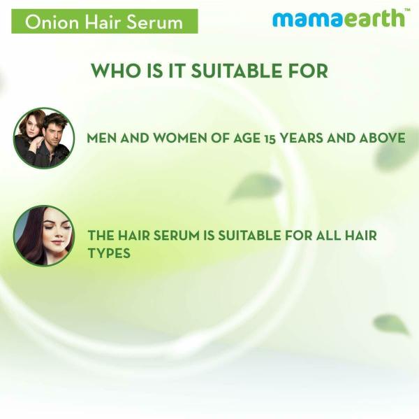 Mamaearth Onion Hair Serum For Silky & Smooth Hair, with Onion & Biotin