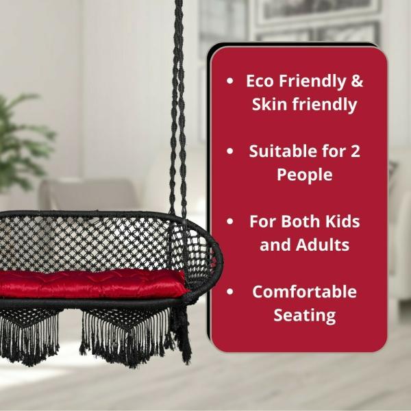 Swingzy Large Round Double Seater Swing Chair for Adults 71 x 46 x 157 cm zz JioMart