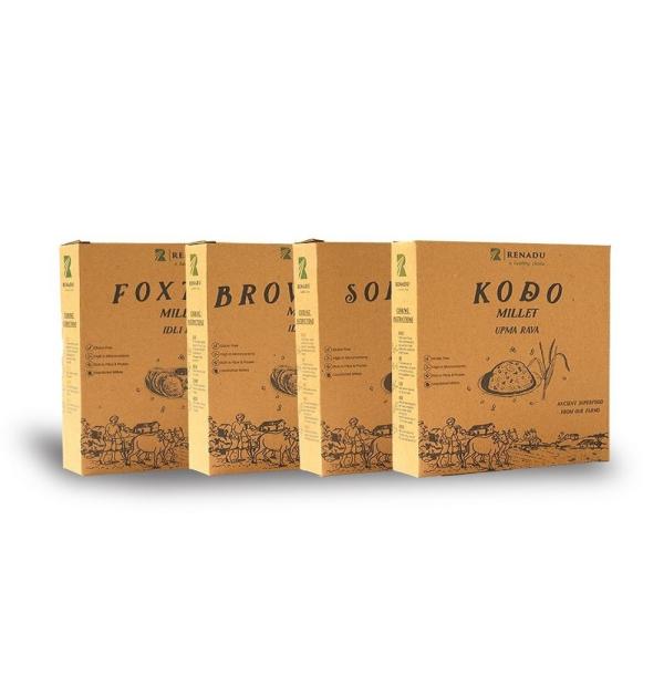 Mibbles Foxtail millet idly rava , Browntop Idli rava , Kodo millet