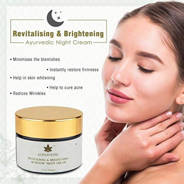 Alphavedic Saffron Night Cream For Wrinkles, Dark Spots And Damaged