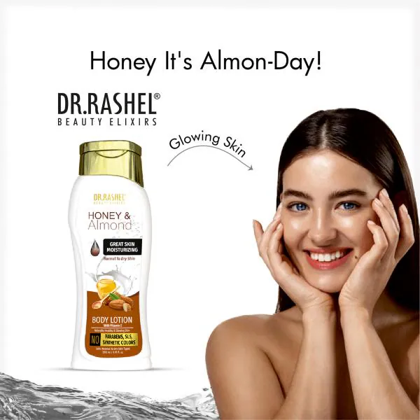 DR.RASHEL HONEY & ALMOND BODY LOTION WITH VITAMIN E FOR NATURAL HEALTHY