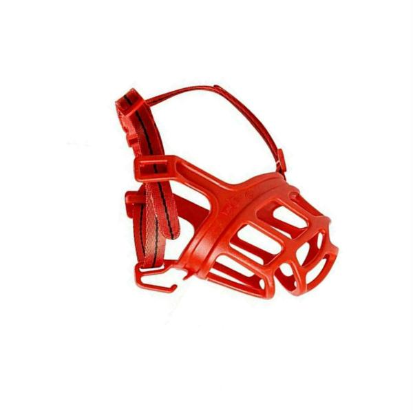 Dog Wala Dog Muzzle Breathable Basket Muzzles For Dogs Stop Biting ,Red