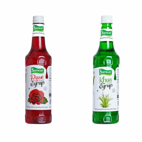 Sarwar Rose Syrup & Khus Syrup 750 ML ( Pack or 2 ) JioMart