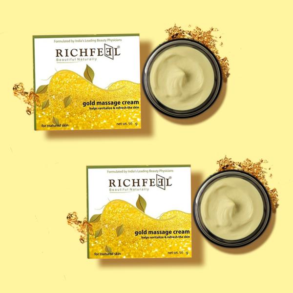 Richfeel Gold Massage Cream 100 G Pack of 2 JioMart