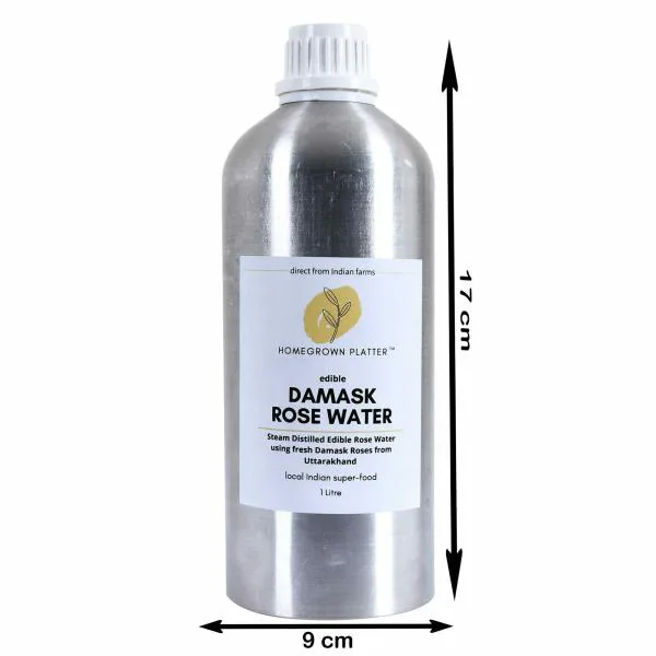Homegrown Platter Edible Damask Rose Water for cooking, drinking [1