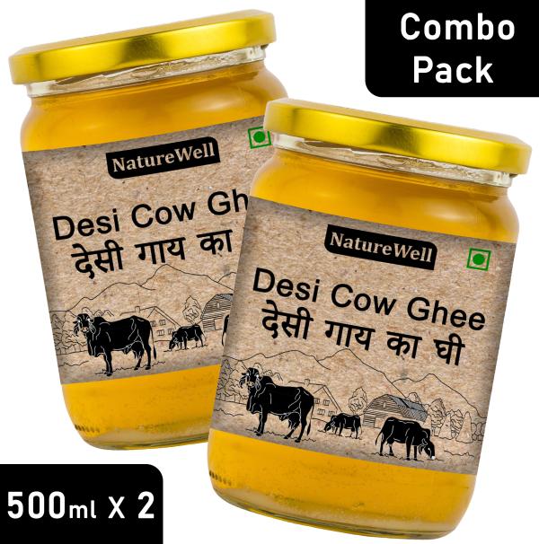 Naturewell Twin Pack Of Desi Cow Ghee Hand Made by Bilona Traditional