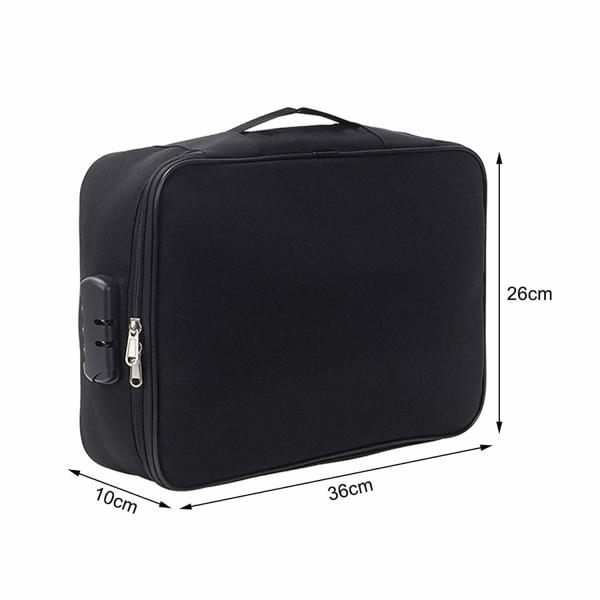 Handcuffs Travel File Organiser Multi Functional Waterproof 3 Layer Documents Storage Organizer