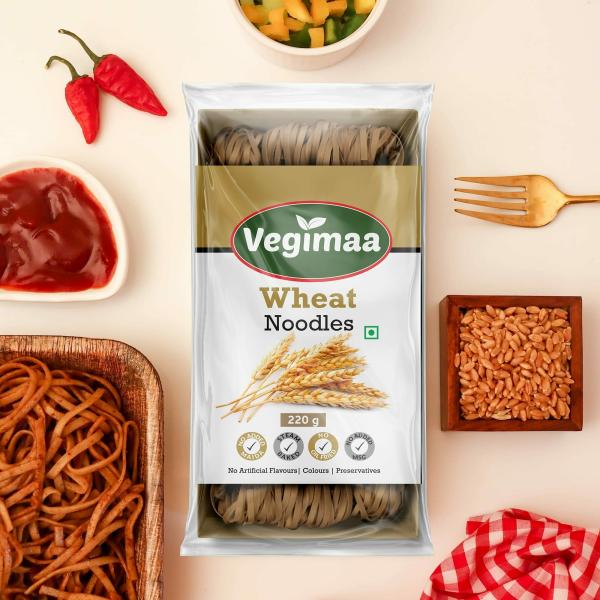 Vegimaa Wheat Noodles, Made With Whole Wheat Flour, 220 grams JioMart
