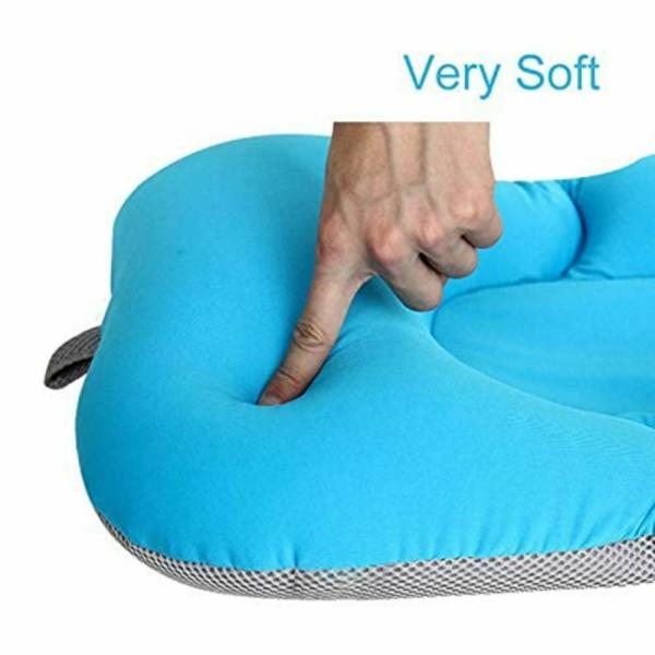 Babies Bloom Blue Baby Bath Pad Tub Pillow Soft Seat Cushion For
