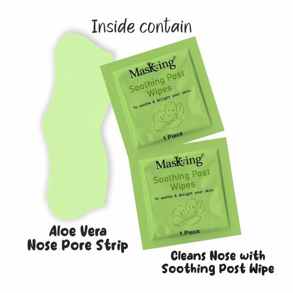 Masking Aloe Vera Deep Cleansing Nose Pore Strips, Nose Strips for