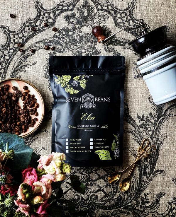 Seven Beans Coffee Company "Eka" MediumDark RoastGourmet Coffee 250