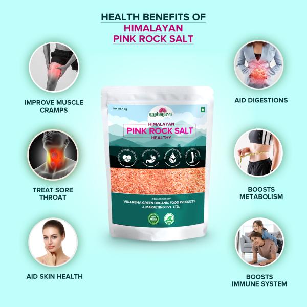 Anahatatva HIMALAYAN PINK ROCK SALT HEALTHY 1Kg The Most Purest