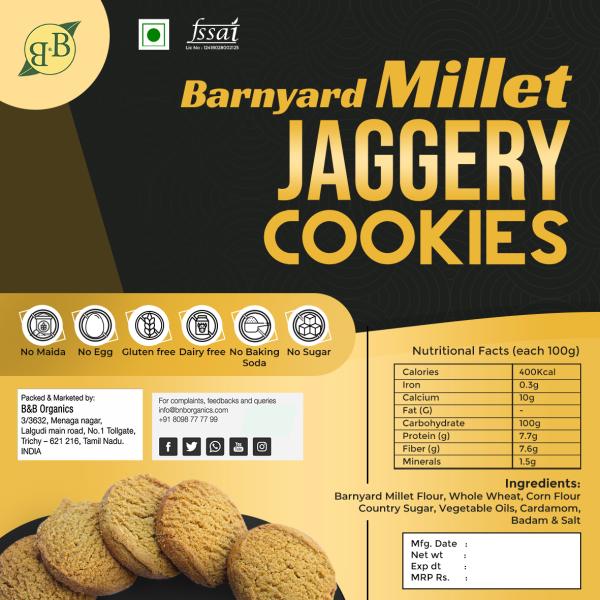 B&B Barnyard Millet Jaggery Cookies / Sanwa / Kuthiraivally Cookies (200 g) JioMart