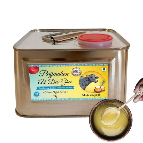 Brijmohan Buffalo A2 Desi Ghee, Pure unadulterated, healthiest ghee for frying 2 Litre JioMart