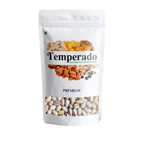 TEMPERADO Premium Roasted & Salted Pistachios 250g Pouch Pack Namkeen