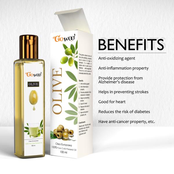 GO WOO 100 Pure olive carrier oil for baby massage 100 ML JioMart