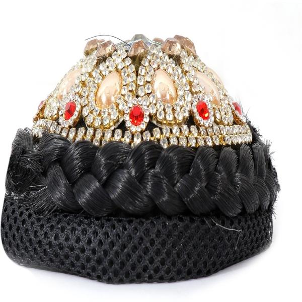 Shivarth Artificial Juda Accessories, Black Colour, Medium Red and