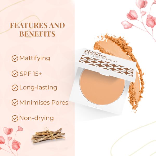 Just Herbs Mattifying & Hydrating Face Compact Powder With SPF 15 + For