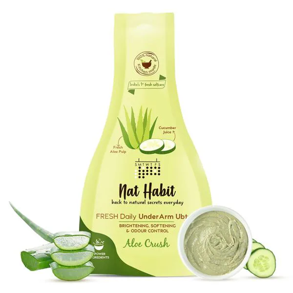Nat Habit Aloe Crush UnderArm Ubtan, Ayurvedic Underarm Scrub For