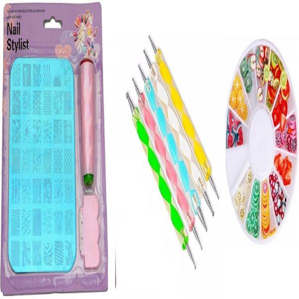 Royalkart Nail Art Stamping Kit XY 12 with Double Sided Nail Art
