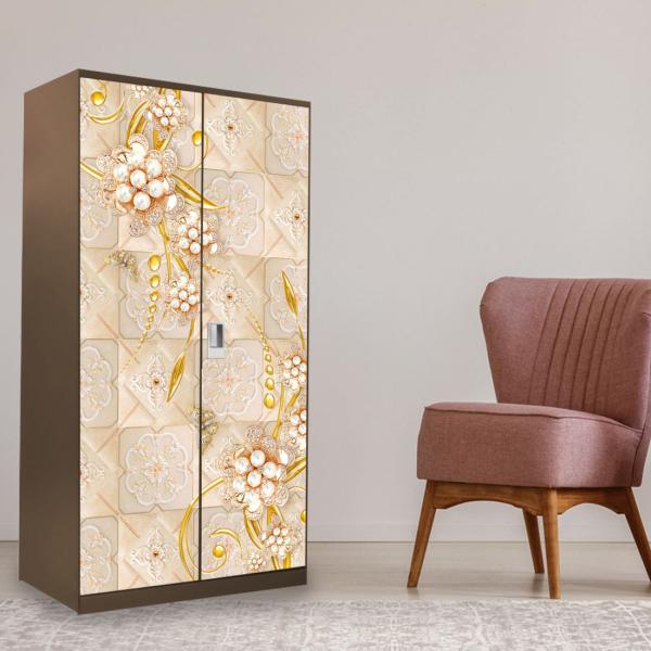 WallWear Almirah Stickers Self Adhesive Almirah Door Sticker