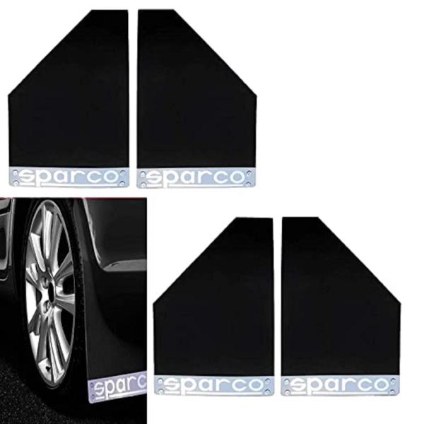 Aksmit Sparco Car Plastic Mud Flap Set of 4 Black For Universal JioMart