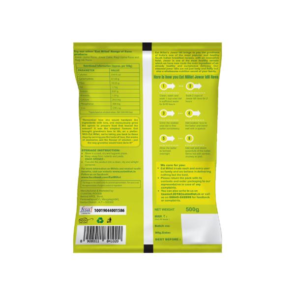 Eat Millet Jowar Idli Rava 500 Gms JioMart