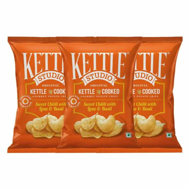 Kettle Studio Potato Chips Sweet Chilli With Lime & Basil 113g