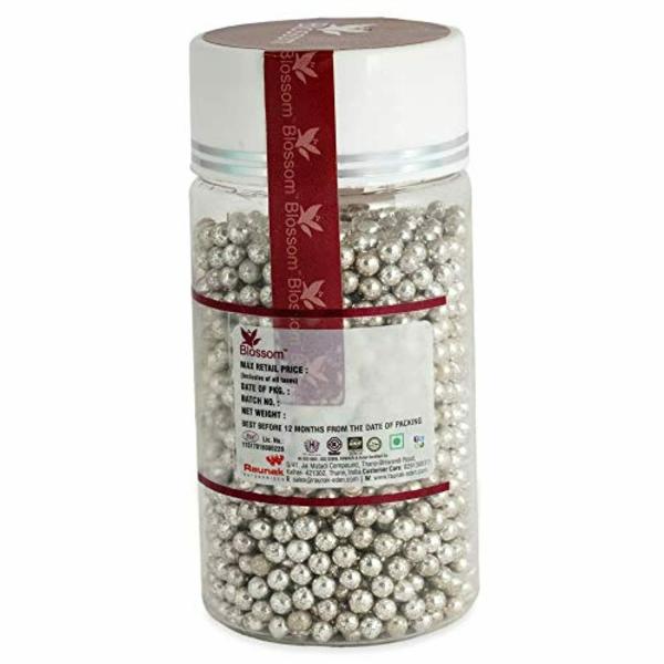 BLOSSOM Edible Silver Balls Sprinkles for Cake Decoration (Size 2) 700