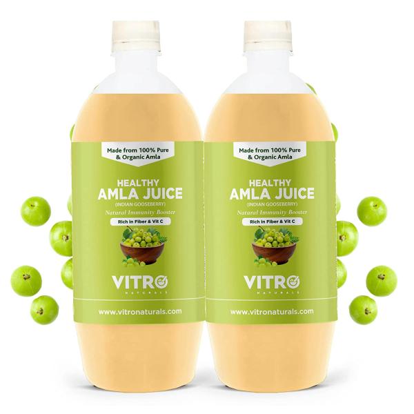 Vitro Healthy Amla Juice 1L 100 Natural Banarasi Amlas Improves Skin