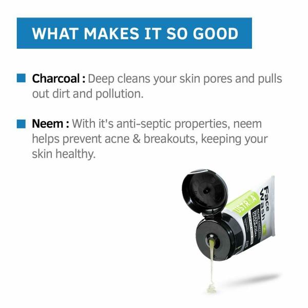 USTRAA Acne Control With Neem and Charcoal Face Wash 100g JioMart