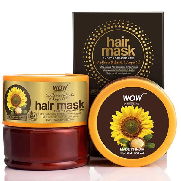 WOW Hair Mask For Dry and Damaged Hair No Parabens, Sulphates