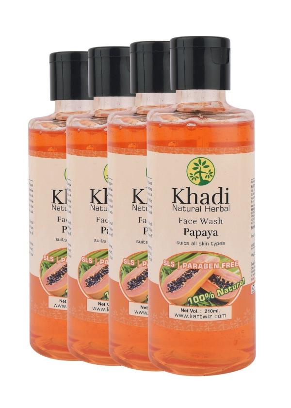KHADI HERBAL Papaya Face Wash Anti Tan Skin Lightening & Tan Removing