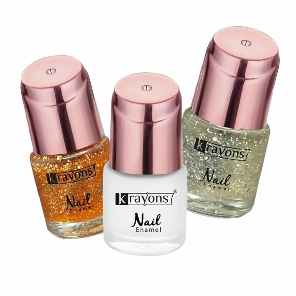 Krayons Crazy Gel Nail Enamel Waterproof Longlasting 8 ml Each Combo