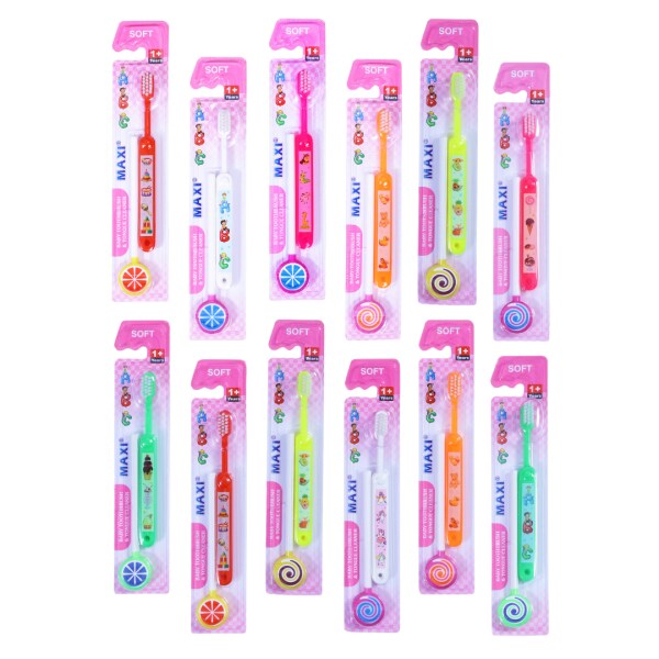 MAXI ABC Baby Toothbrush and Tongue CleanerOral Hygiene Kit (Pack of 6