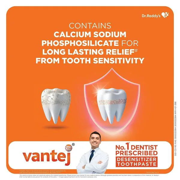 Vantej Toothpaste for Sensitive Teeth 100g white JioMart