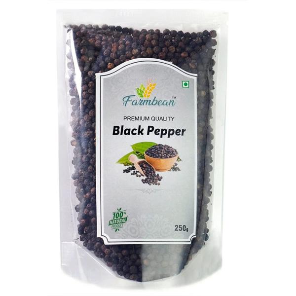 Farmbean Whole Bold Black pepper Export Quality Peppercorn Natural