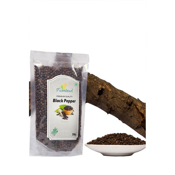 Farmbean Whole Bold Black pepper Export Quality Peppercorn Natural