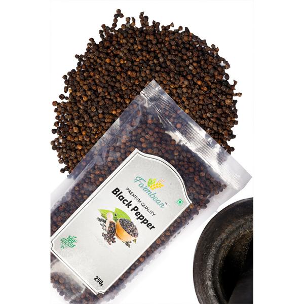 Farmbean Whole Bold Black pepper Export Quality Peppercorn Natural