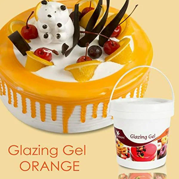 BLOSSOM Edible Glazing Gel Orange for Cake and Desserts Toppings Decoration 2.5 kg JioMart