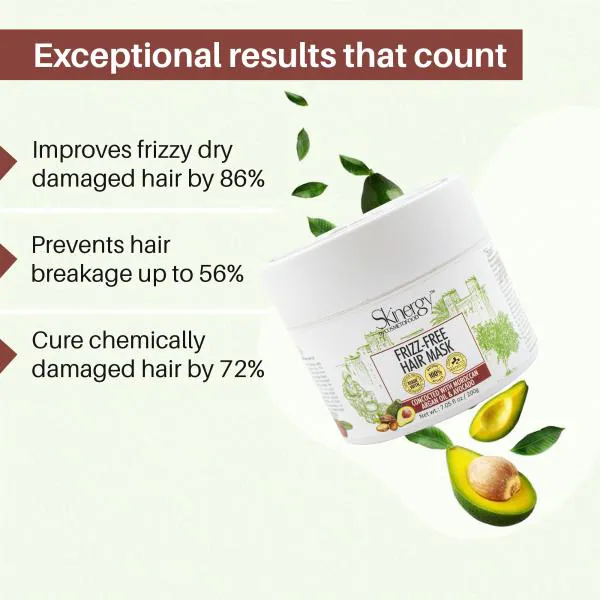 Cosmetofood Skinergy Frizz-Free Hair Mask For Damaged & Rough Hair with  Natural & Vegan Ingredients For Women (200 G) - JioMart