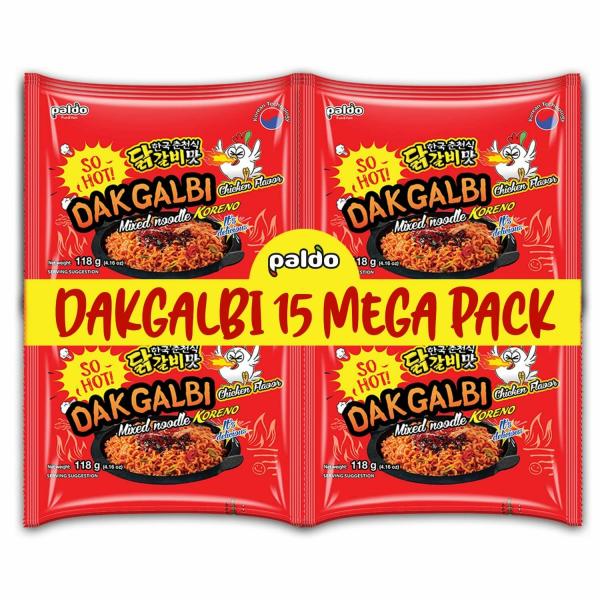 Koreno Paldo Dak Galbi Chicken Flavour Mixed Spicy Korean Noodles Ramen