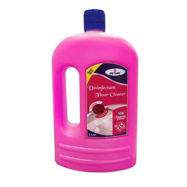 Oktane Disinfectant Surface & Floor Cleaner Liquid, Rose 1L Kills 99