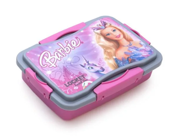 BREATHLESS Barbie Cartoon Character Printed Click Lock & Fit Lunch Box with  Spoon & Fork - JioMart